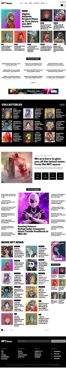 Nft News Pro - Newspaper demo by tagDiv - News web design
