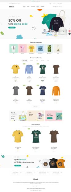 Tshirt - Elessi demo by NasaTheme - Ecommerce (Online Shop) web design