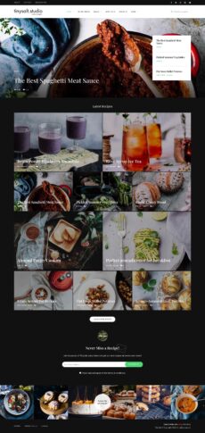 Food Blog Dark - TinySalt demo by Loft.Ocean - Food & Restaurant web design
