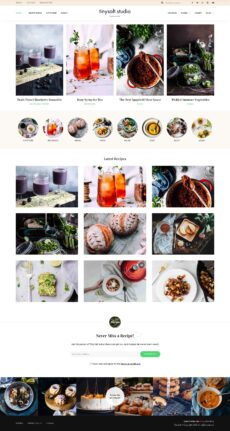 Food Blog Light - TinySalt demo by Loft.Ocean - Food & Restaurant web design
