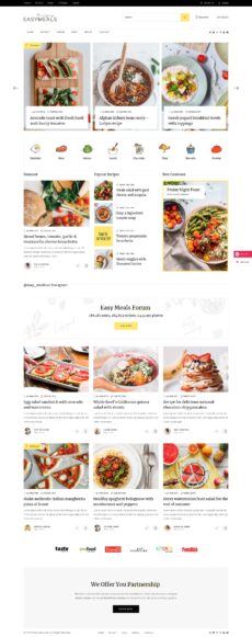 Main Home - EasyMeals demo by Mikado Themes - Food & Restaurant web design