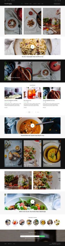 Video Recipes 2 - TinySalt demo by Loft.Ocean - Food & Restaurant web design