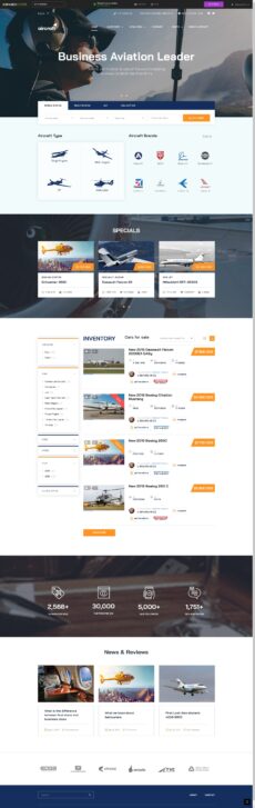 Aircrafts - Motors demo by StylemixThemes - Directory & Listings web design