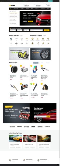 Auto Parts Shop - Motors demo by StylemixThemes - Directory & Listings web design