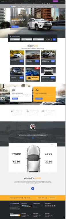 Cardealership Two - Motors demo by StylemixThemes - Directory & Listings web design