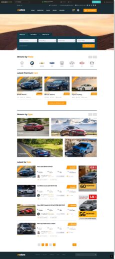 Classified Listing Three - Motors demo by StylemixThemes - Directory & Listings web design