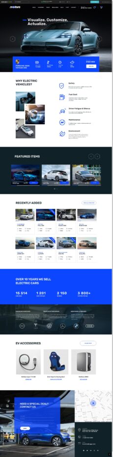 Electric Vehicle Dealership - Motors demo by StylemixThemes - Directory & Listings web design