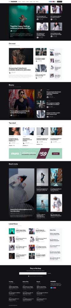 Fashion - Mura demo by 3FortyMedia - Blog & Magazine web design