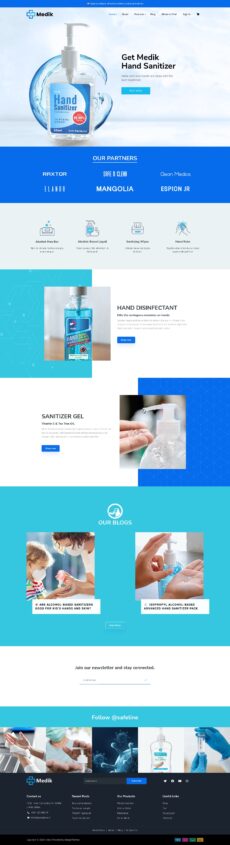 Hand Sanitizer - Medik demo by the DesignThemes team - Medical web design