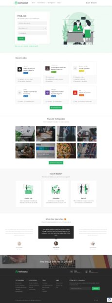 Home 3 - WorkScout demo by Purethemes - Directory & Listings web design