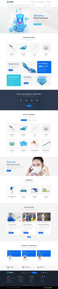Medical Supplies - Medik demo by the DesignThemes team - Medical web design