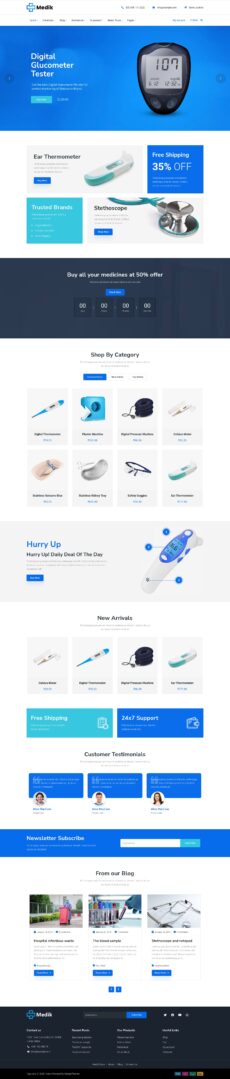 Medik Shop - Medik demo by the DesignThemes team - Medical web design