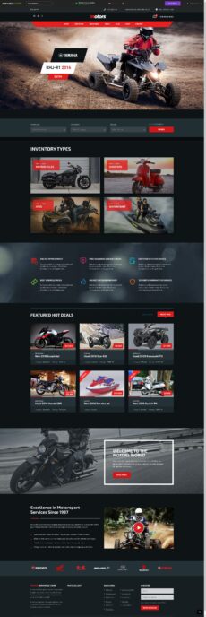 Motorcycles Dealers - Motors demo by StylemixThemes - Directory & Listings web design