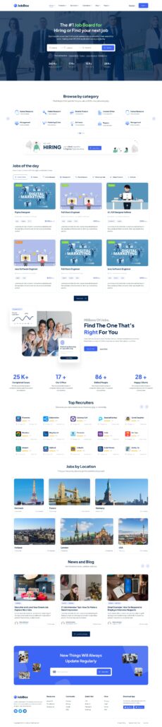 Home Page 02 - Jobbox demo by Jthemes - Directory & Listings web design