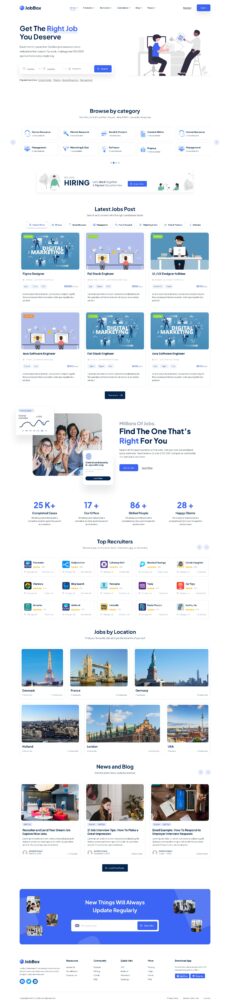 Home Page 04 - Jobbox demo by Jthemes - Directory & Listings web design
