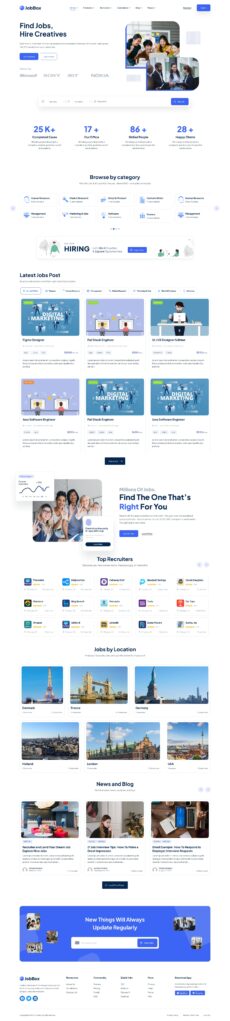 Home Page 05 - Jobbox demo by Jthemes - Directory & Listings web design