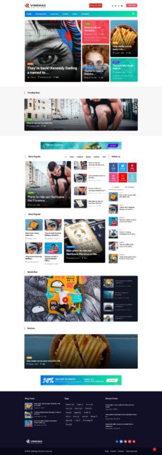 Home Trendy New - Vinkmag demo by XpeedStudio - News web design