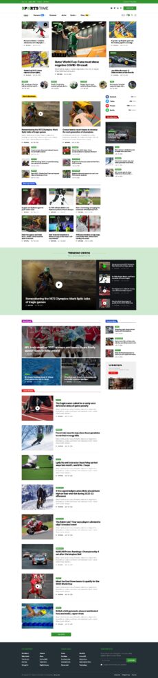 Sports Time - Wesper demo by Jellywp - News web design