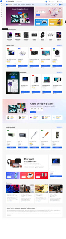 Mega Electronics - Woodmart demo by XTemos - Ecommerce (Online Shop) web design